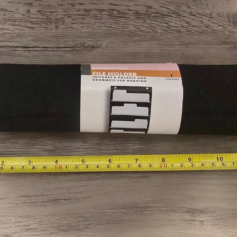 Hanging Wall File Folder Organizer(2 PACK) 6 Pockets and grommets for hanging